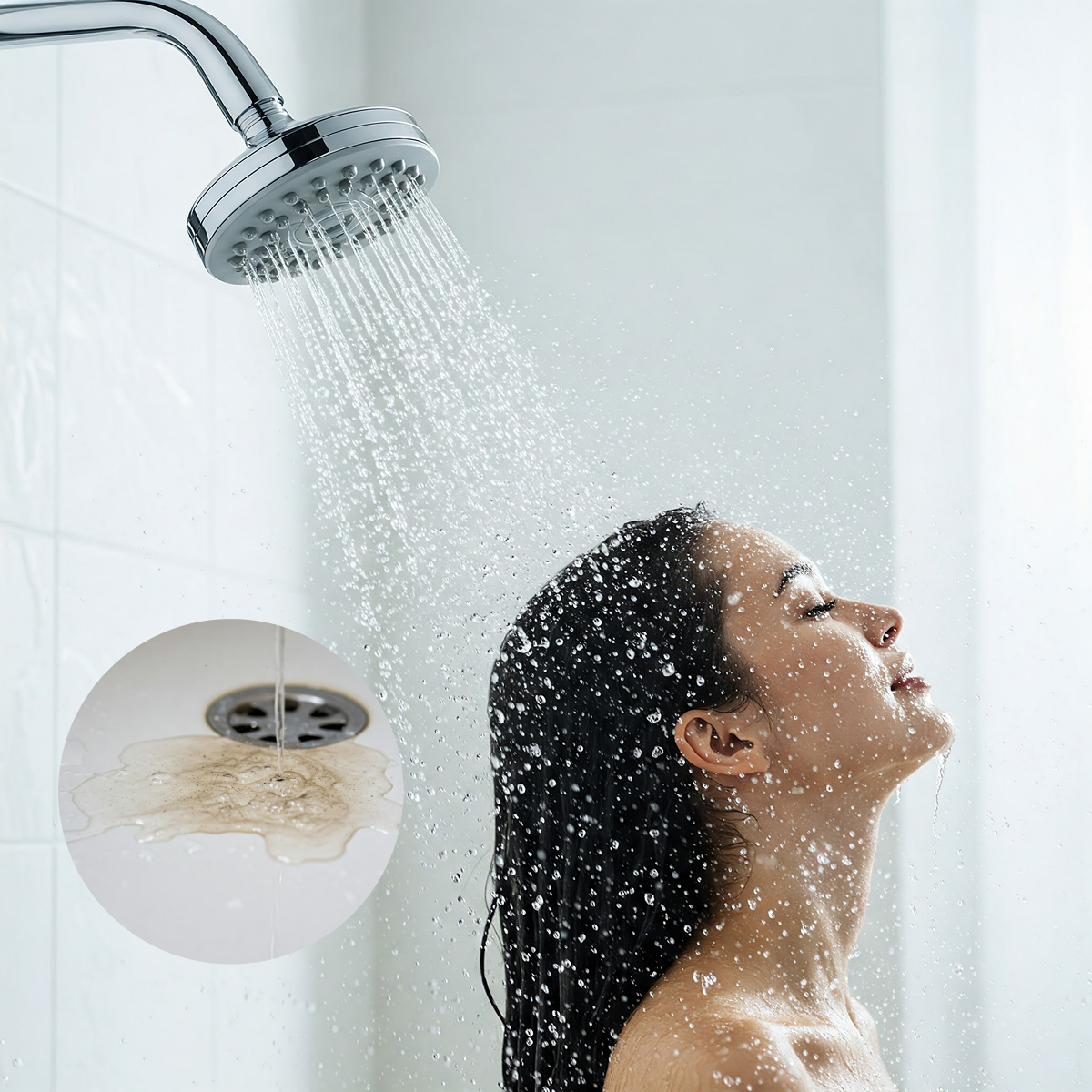 Hidden dirt and chemicals in shower water and tap water